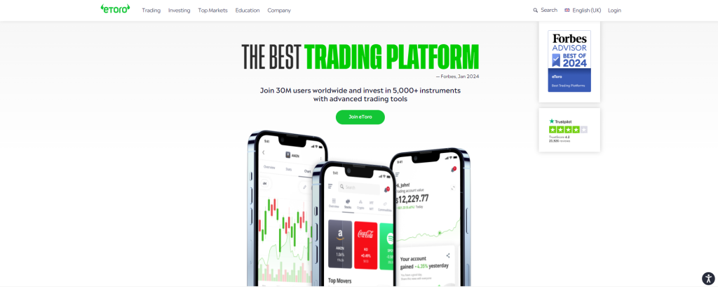 eToro review best known for